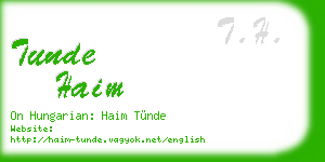 tunde haim business card